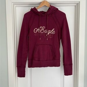 Vintage Y2K American Eagle Logo Pullover Hoodie Size M